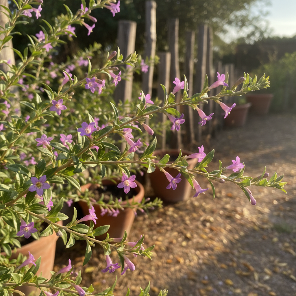 Goji en fleurs