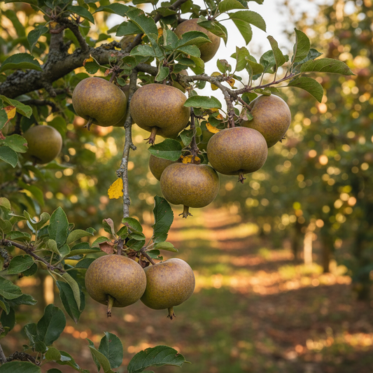 Pommes Court Pendu Gris sur la branche